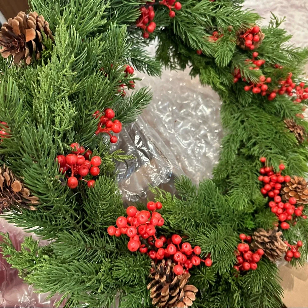 Faux Pine Berry Wreath